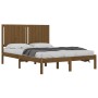 Estructura de cama madera maciza de pino marrón miel 140x200 cm de vidaXL, Camas y somieres - Ref: Foro24-3104416, Precio: 14...