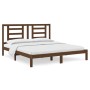 Estructura cama madera maciza super king marrón miel 180x200 cm de vidaXL, Camas y somieres - Ref: Foro24-3104366, Precio: 18...