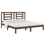 Estructura cama madera maciza super king marrón miel 180x200 cm de vidaXL, Camas y somieres - Ref: Foro24-3104366, Precio: 18...