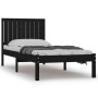 Estructura de cama madera maciza de pino negro 90x200 cm de vidaXL, Camas y somieres - Ref: Foro24-3104402, Precio: 109,99 €,...