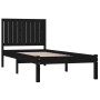 Estructura de cama madera maciza de pino negro 90x200 cm de vidaXL, Camas y somieres - Ref: Foro24-3104402, Precio: 109,99 €,...