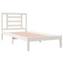 Estructura de cama madera maciza de pino blanco 90x200 cm de vidaXL, Camas y somieres - Ref: Foro24-3104334, Precio: 88,97 €,...