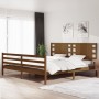 Honey brown solid pine wood bed frame 200x200 cm by vidaXL, Beds and slatted bases - Ref: Foro24-3104306, Price: 182,99 €, Di...