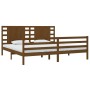 Honey brown solid pine wood bed frame 200x200 cm by vidaXL, Beds and slatted bases - Ref: Foro24-3104306, Price: 182,99 €, Di...