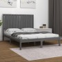 Estructura de cama madera maciza de pino gris 120x200 cm de vidaXL, Camas y somieres - Ref: Foro24-3104410, Precio: 130,70 €,...