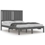 Estructura de cama madera maciza de pino gris 120x200 cm de vidaXL, Camas y somieres - Ref: Foro24-3104410, Precio: 128,99 €,...