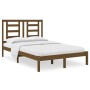 Estructura de cama madera maciza de pino marrón miel 120x200 cm de vidaXL, Camas y somieres - Ref: Foro24-3104346, Precio: 12...