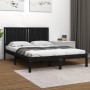 Estructura de cama madera maciza negra King Size 150x200 cm de vidaXL, Camas y somieres - Ref: Foro24-3104422, Precio: 175,40...