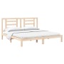 Solid pine wood bed frame 200x200 cm by vidaXL, Beds and slatted bases - Ref: Foro24-3104368, Price: 125,40 €, Discount: %