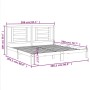 Estructura de cama de madera maciza de pino 200x200 cm de vidaXL, Camas y somieres - Ref: Foro24-3104368, Precio: 125,40 €, D...