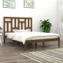 Honey brown solid pine wood bed frame 160x200 cm by vidaXL, Beds and slatted bases - Ref: Foro24-3104556, Price: 170,99 €, Di...