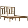 Honey brown solid pine wood bed frame 160x200 cm by vidaXL, Beds and slatted bases - Ref: Foro24-3104556, Price: 170,99 €, Di...