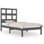 Estructura de cama madera maciza de pino gris 90x200 cm de vidaXL, Camas y somieres - Ref: Foro24-3104465, Precio: 100,04 €, ...