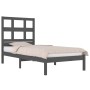 Estructura de cama madera maciza de pino gris 90x200 cm de vidaXL, Camas y somieres - Ref: Foro24-3104465, Precio: 100,04 €, ...