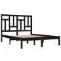 Black solid wood bed frame 120x190 cm by vidaXL, Beds and slatted bases - Ref: Foro24-3104517, Price: 152,27 €, Discount: %