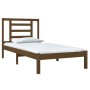 Estructura de cama madera maciza marrón miel 75x190 cm de vidaXL, Camas y somieres - Ref: Foro24-3104311, Precio: 90,56 €, De...