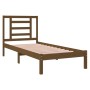 Estructura de cama madera maciza marrón miel 75x190 cm de vidaXL, Camas y somieres - Ref: Foro24-3104311, Precio: 90,56 €, De...