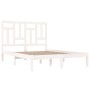 Estructura de cama de madera maciza de pino blanco 140x190 cm de vidaXL, Camas y somieres - Ref: Foro24-3104524, Precio: 135,...