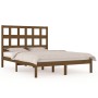 Estructura de cama madera maciza de pino marrón miel 200x200 cm de vidaXL, Camas y somieres - Ref: Foro24-3104501, Precio: 15...