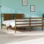 Honey brown solid wood bed frame King Size 150x200 cm by vidaXL, Beds and slatted bases - Ref: Foro24-3104291, Price: 163,73 ...