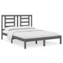 Estructura de cama madera maciza de pino gris 150x200 cm de vidaXL, Camas y somieres - Ref: Foro24-3104355, Precio: 164,62 €,...