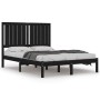 Black solid wood bed frame 120x190 cm by vidaXL, Beds and slatted bases - Ref: Foro24-3104387, Price: 157,09 €, Discount: %