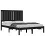 Black solid wood bed frame 120x190 cm by vidaXL, Beds and slatted bases - Ref: Foro24-3104387, Price: 157,09 €, Discount: %