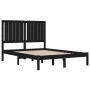 Black solid wood bed frame 120x190 cm by vidaXL, Beds and slatted bases - Ref: Foro24-3104387, Price: 157,09 €, Discount: %