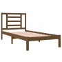 Honey brown solid pine wood bed frame 100x200 cm by vidaXL, Beds and slatted bases - Ref: Foro24-3104341, Price: 104,99 €, Di...