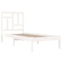 Estructura de cama madera maciza de pino blanco 90x200 cm de vidaXL, Camas y somieres - Ref: Foro24-3104529, Precio: 88,17 €,...