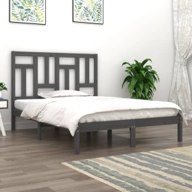 Estructura de cama madera maciza gris Super King 180x200 cm de vidaXL, Camas y somieres - Ref: Foro24-3104560, Precio: 156,99...