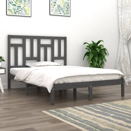 Gray solid wood bed frame Super King 180x200 cm by vidaXL, Beds and slatted bases - Ref: Foro24-3104560, Price: 167,05 €, Dis...