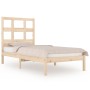 Solid pine wood bed frame 100x200 cm by vidaXL, Beds and slatted bases - Ref: Foro24-3104468, Price: 88,81 €, Discount: %