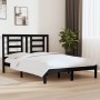 Estructura de cama madera maciza de pino negra 150x200 cm de vidaXL, Camas y somieres - Ref: Foro24-3104357, Precio: 169,99 €...