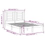 Estructura de cama madera maciza de pino negra 150x200 cm de vidaXL, Camas y somieres - Ref: Foro24-3104357, Precio: 169,99 €...