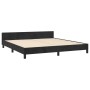 Bed frame with black velvet headboard 180x200 cm by vidaXL, Beds and slatted bases - Ref: Foro24-347587, Price: 142,97 €, Dis...