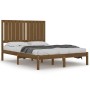 Estructura de cama doble madera maciza marrón miel 120x190 cm de vidaXL, Camas y somieres - Ref: Foro24-3104386, Precio: 130,...