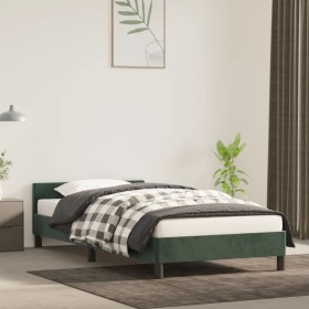 Estructura cama con cabecero terciopelo verde oscuro 80x200 cm de vidaXL, Camas y somieres - Ref: Foro24-347540, Precio: 81,4...