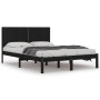 Estructura de cama de madera maciza de pino negro 200x200 cm de vidaXL, Camas y somieres - Ref: Foro24-3104437, Precio: 173,2...