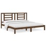 Estructura de cama madera maciza de pino marrón miel 200x200 cm de vidaXL, Camas y somieres - Ref: Foro24-3104371, Precio: 15...