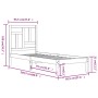 Estructura de cama de madera maciza de pino 90x200 cm de vidaXL, Camas y somieres - Ref: Foro24-3104528, Precio: 83,27 €, Des...