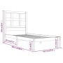 Estructura de cama de madera maciza de pino 90x200 cm de vidaXL, Camas y somieres - Ref: Foro24-3104463, Precio: 84,74 €, Des...