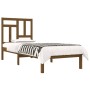 Estructura de cama madera maciza marrón miel 75x190 cm de vidaXL, Camas y somieres - Ref: Foro24-3104506, Precio: 91,17 €, De...