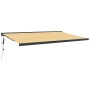 Toldo retráctil aluminio y tela amarillo y blanco 5x3 m de vidaXL, Toldos - Ref: Foro24-3154610, Precio: 777,82 €, Descuento: %