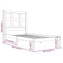 Estructura de cama madera maciza marrón miel 75x190 cm de vidaXL, Camas y somieres - Ref: Foro24-3104441, Precio: 92,07 €, De...