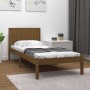 Solid pine wood bed frame honey brown 100x200 cm by vidaXL, Beds and slatted bases - Ref: Foro24-3104406, Price: 113,39 €, Di...