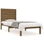 Estructura de cama madera maciza marrón miel 75x190 cm de vidaXL, Camas y somieres - Ref: Foro24-3104571, Precio: 104,99 €, D...