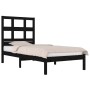 Estructura de cama madera maciza pino individual negro 90x190cm de vidaXL, Camas y somieres - Ref: Foro24-3104447, Precio: 12...