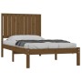 Estructura de cama madera maciza de pino marrón miel 90x200 cm de vidaXL, Camas y somieres - Ref: Foro24-3104401, Precio: 113...