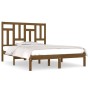 Honey brown solid wood double bed frame 120x190 cm by vidaXL, Beds and slatted bases - Ref: Foro24-3104516, Price: 123,99 €, ...